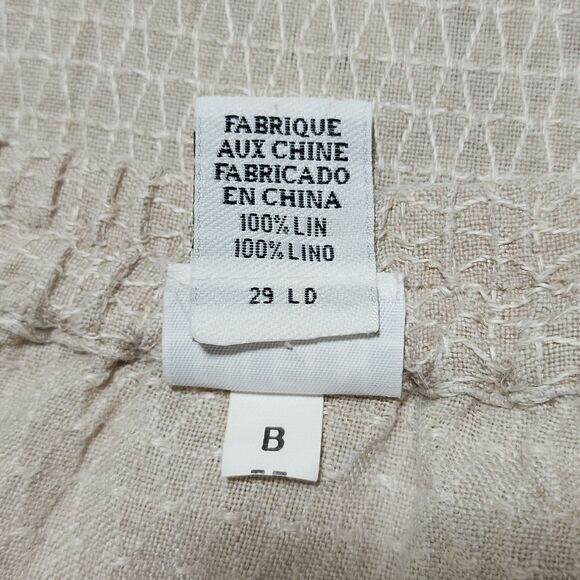 Eileen Fisher Womens 100% Linen Maxi Skirt Beige Side-Slit Unlined Size S - Picture 8 of 10